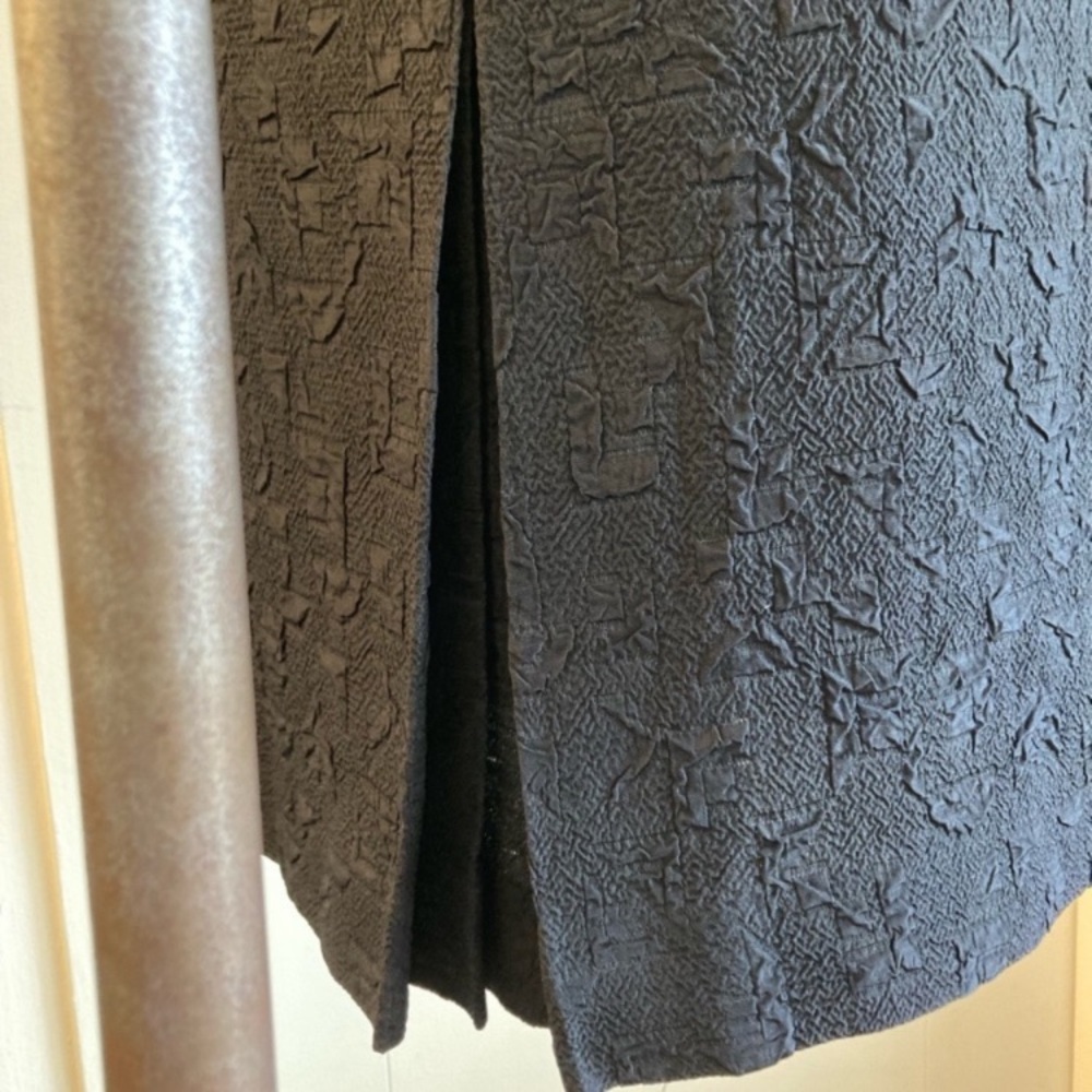 80s midi skirt made in France, dark black, Ann Taylor, labeled 4 but fits like 0 - Picture 12 of 14